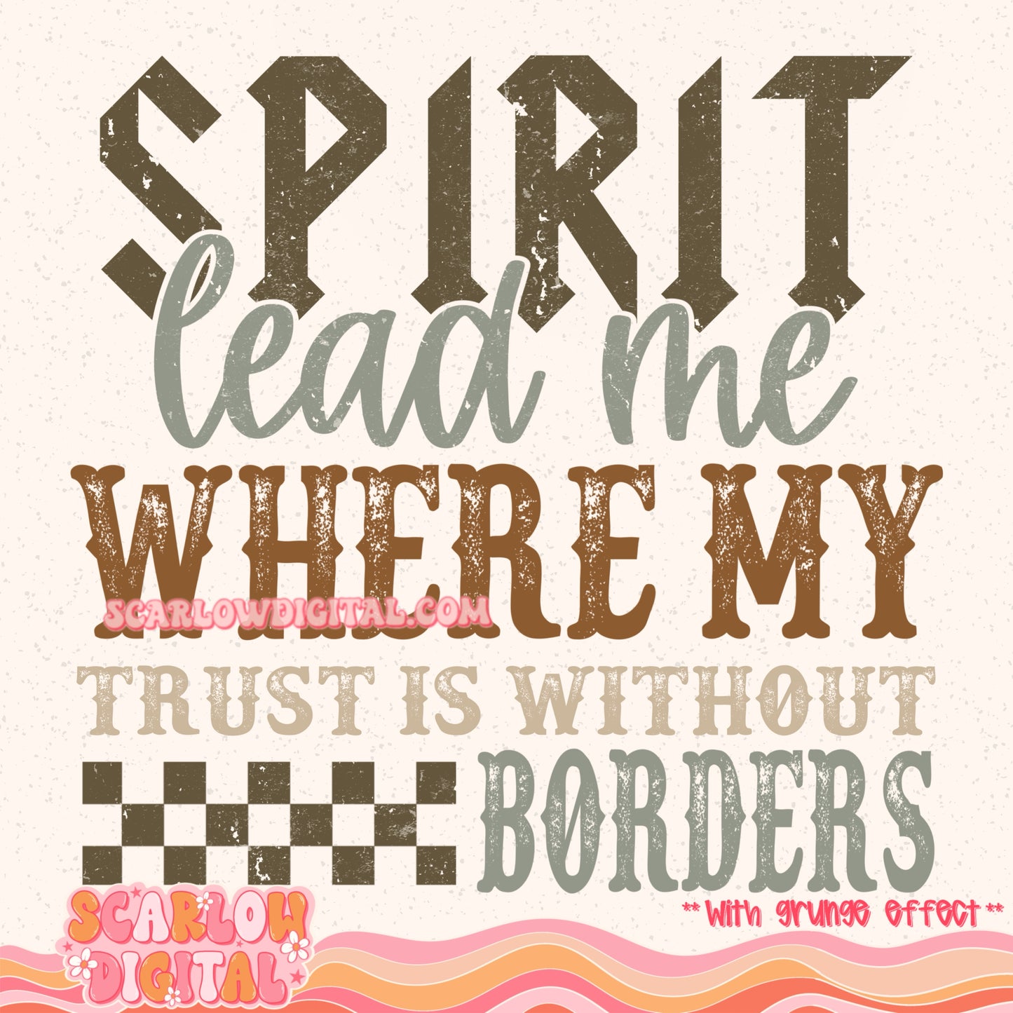 Spirit Lead Me PNG Digital Design