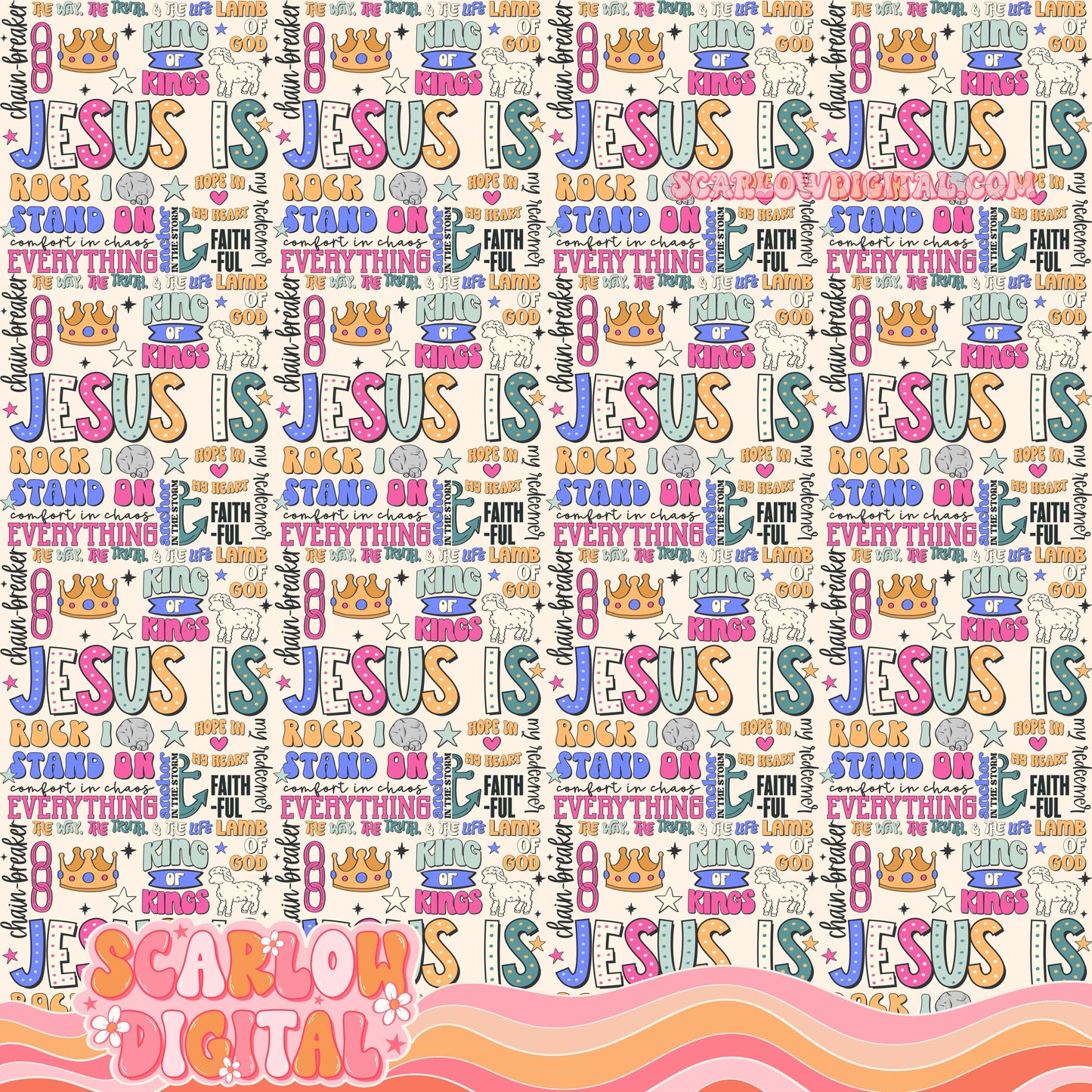 Jesus Is Seamless Pattern Digital Design