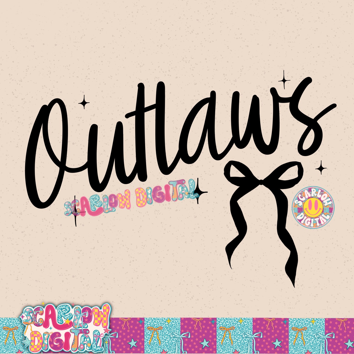 Outlaws Bow PNG Digital Design
