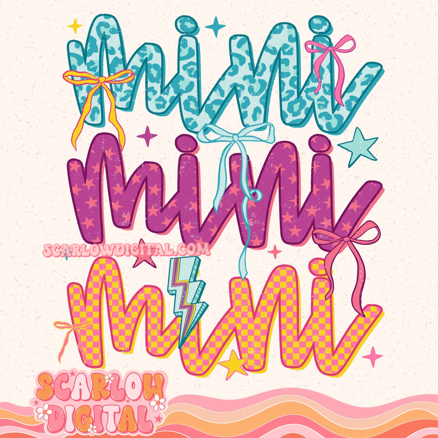 Retro Mini PNG Digital Design