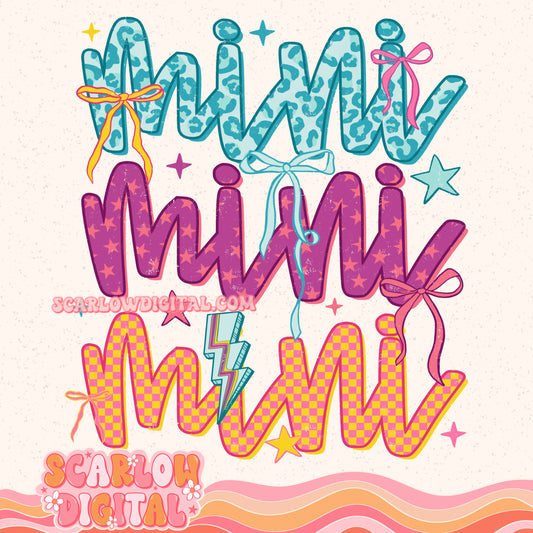 Retro Mini PNG Digital Design