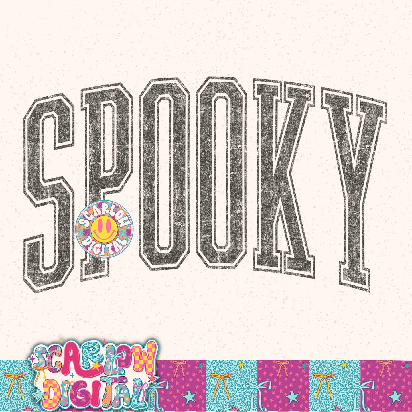 Spooky Vintage Grunge PNG Digital Design