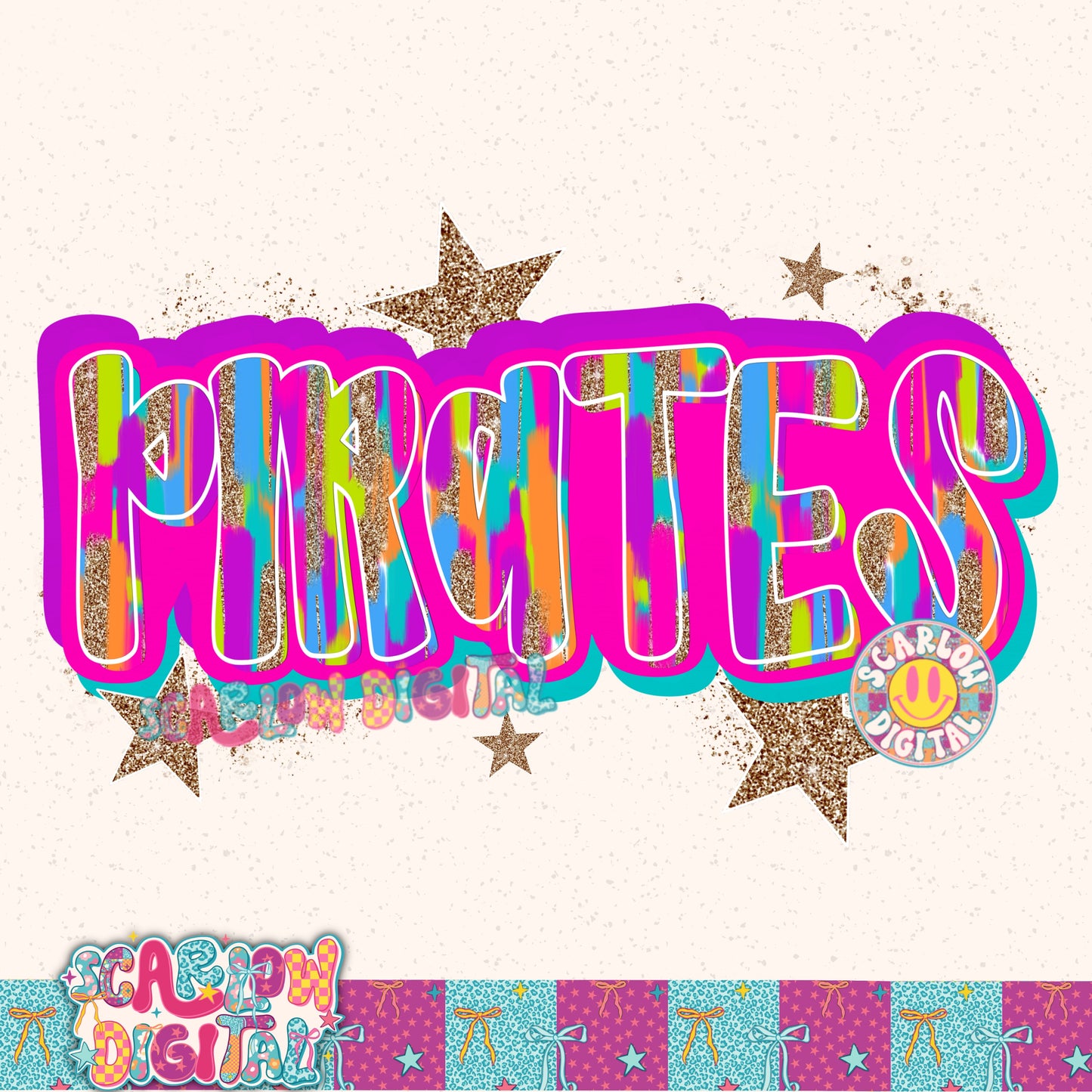 Pirates Rainbow PNG Digital Design