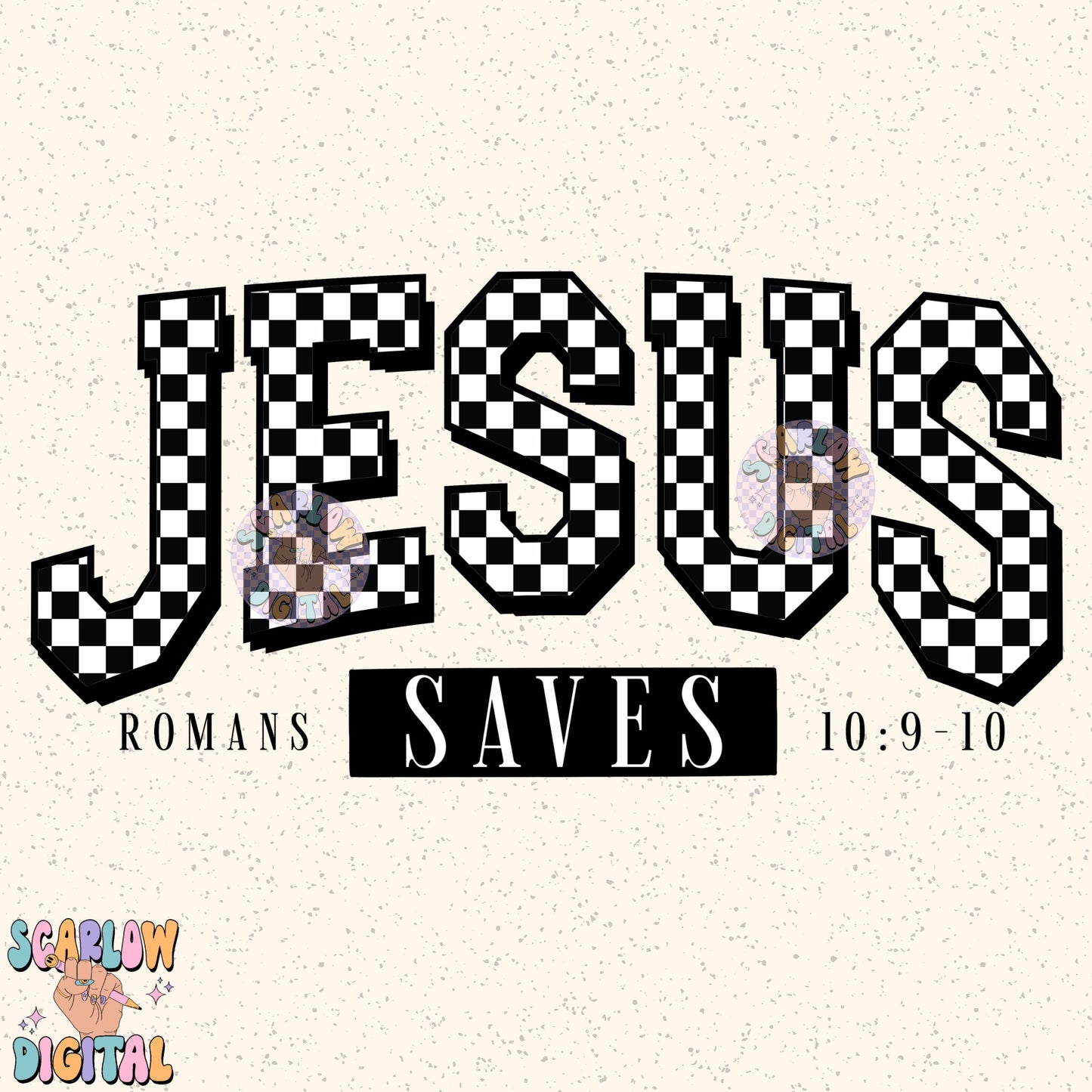 Jesus Saves PNG Digital Design