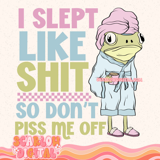 I Slept Like Shit So Don't Piss Me Off PNG Digital Design
