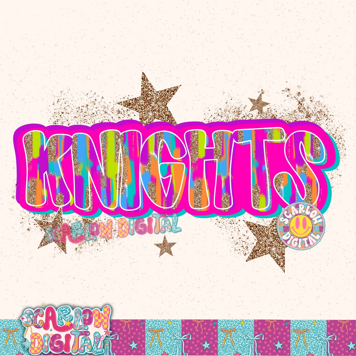 Knights Rainbow PNG Digital Design
