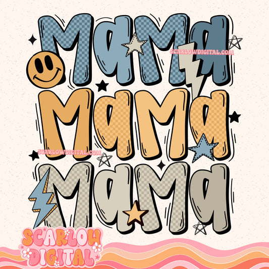 Retro Mama PNG Digital Design