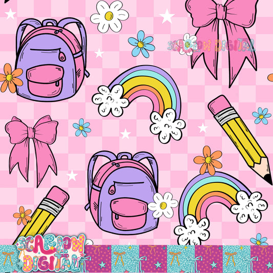 Back to School Seamless Pattern Digital Design