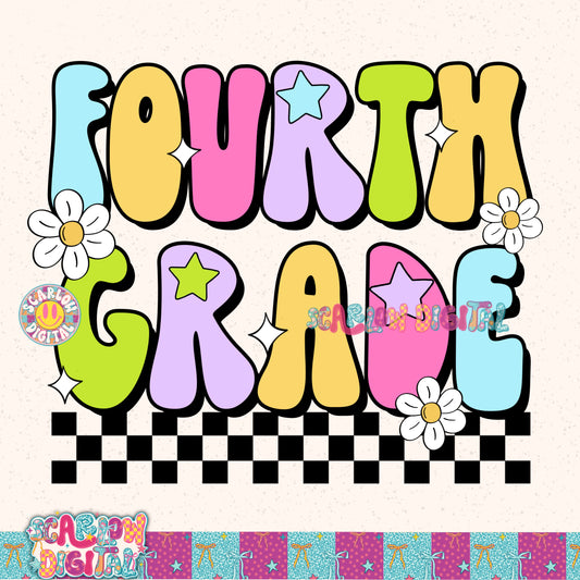 Fourth Grade Back to School PNG Digital Design