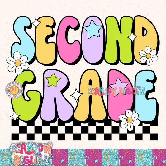 Second Grade Back to School PNG Digital Design