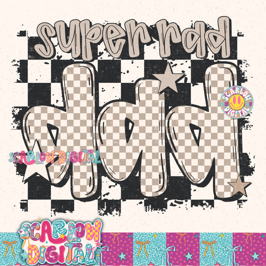 Super Rad Dad PNG Digital Design