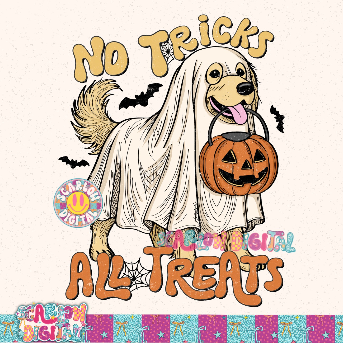 No Tricks All Treats PNG Digital Design