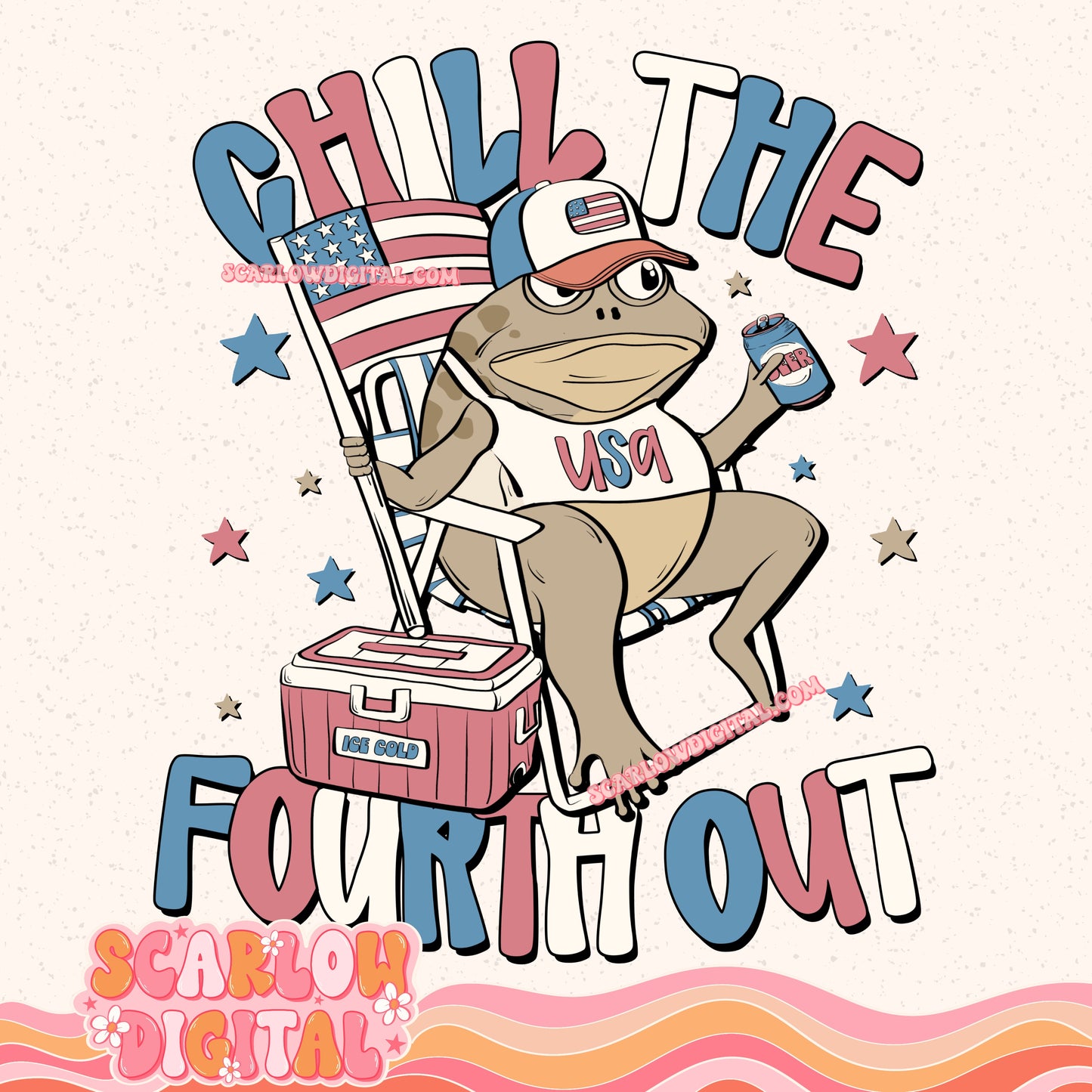 Chill the Fourth Out PNG Digital Design