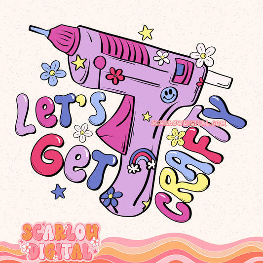 Let's Get Crafty PNG Digital Design
