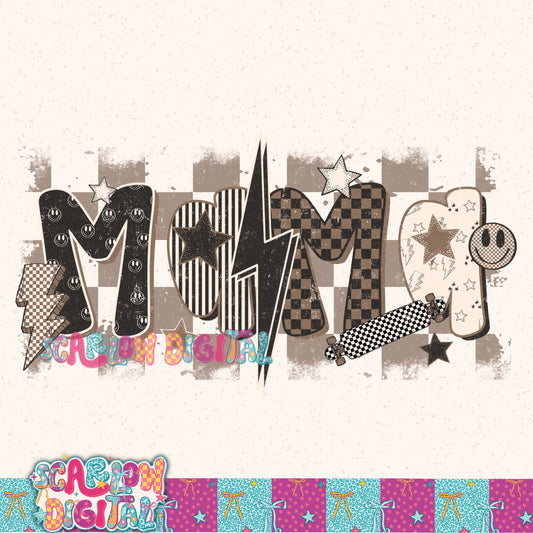 Grunge Mama PNG Digital Design
