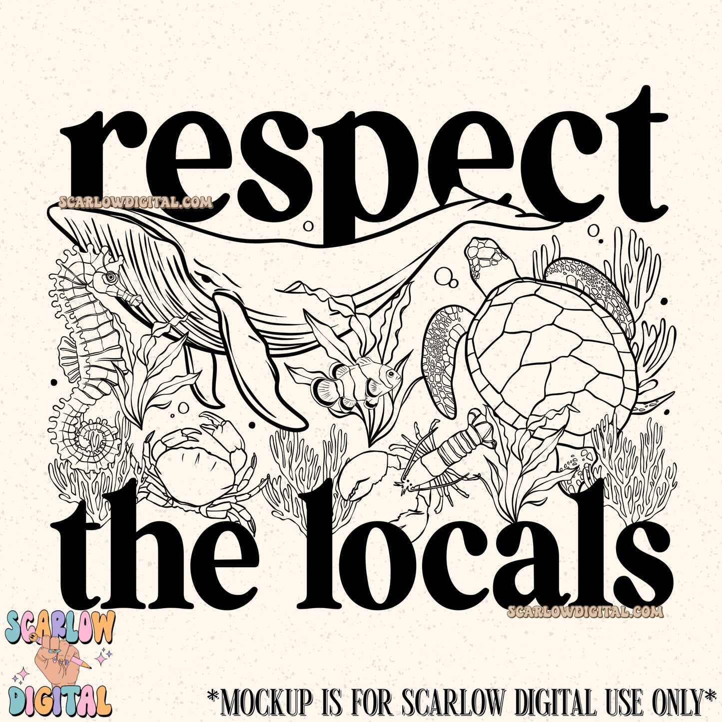 Respect The Locals PNG Digital Design