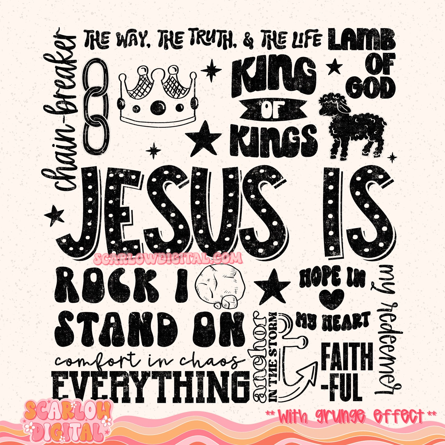 Jesus Is PNG Digital Design