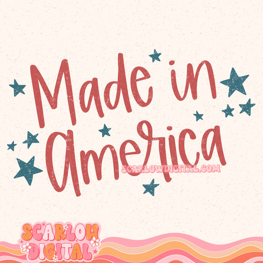 Made in America PNG Digital Design