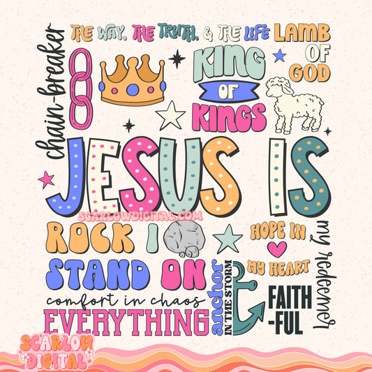 Jesus Is PNG Digital Design