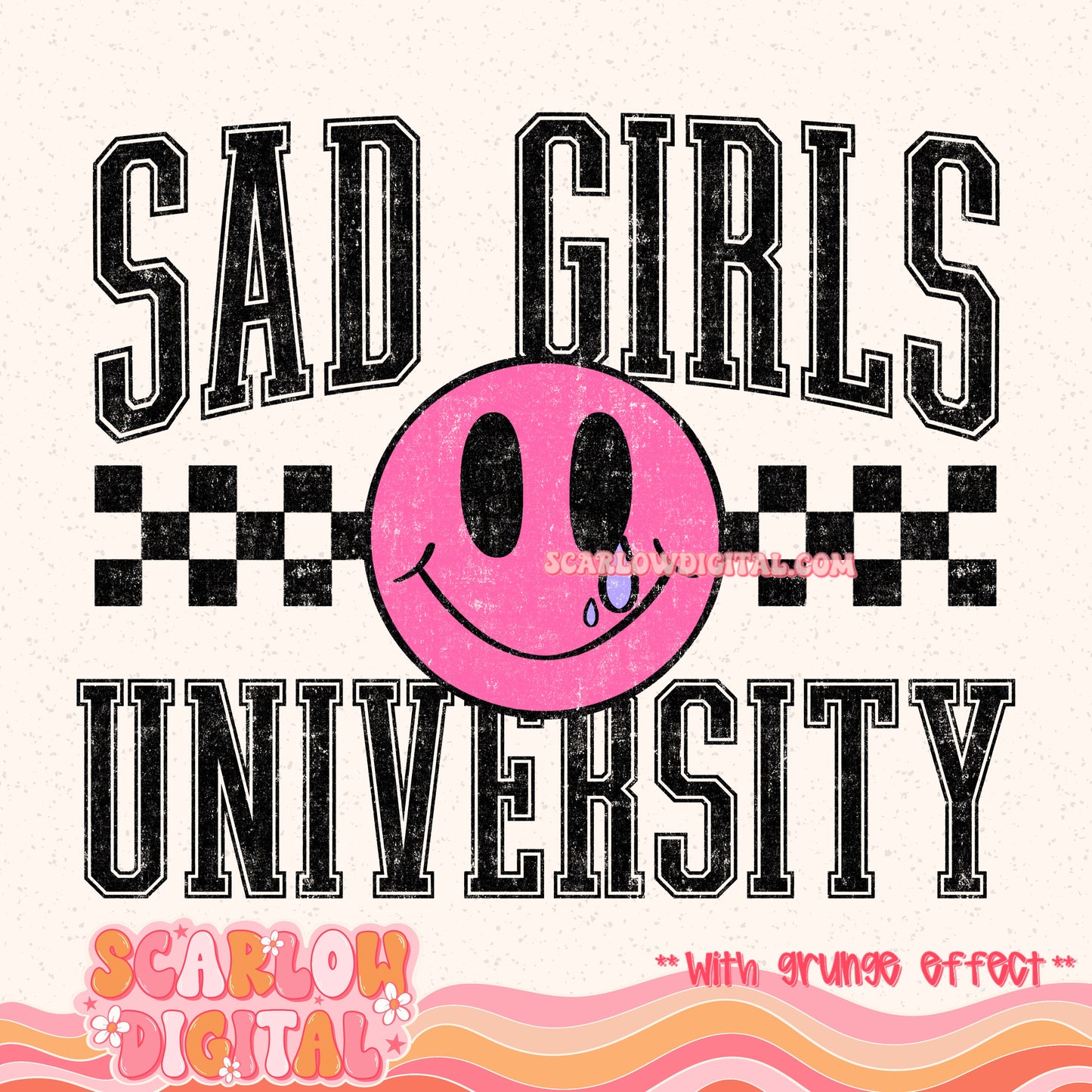 Sad Girls University PNG Digital Design