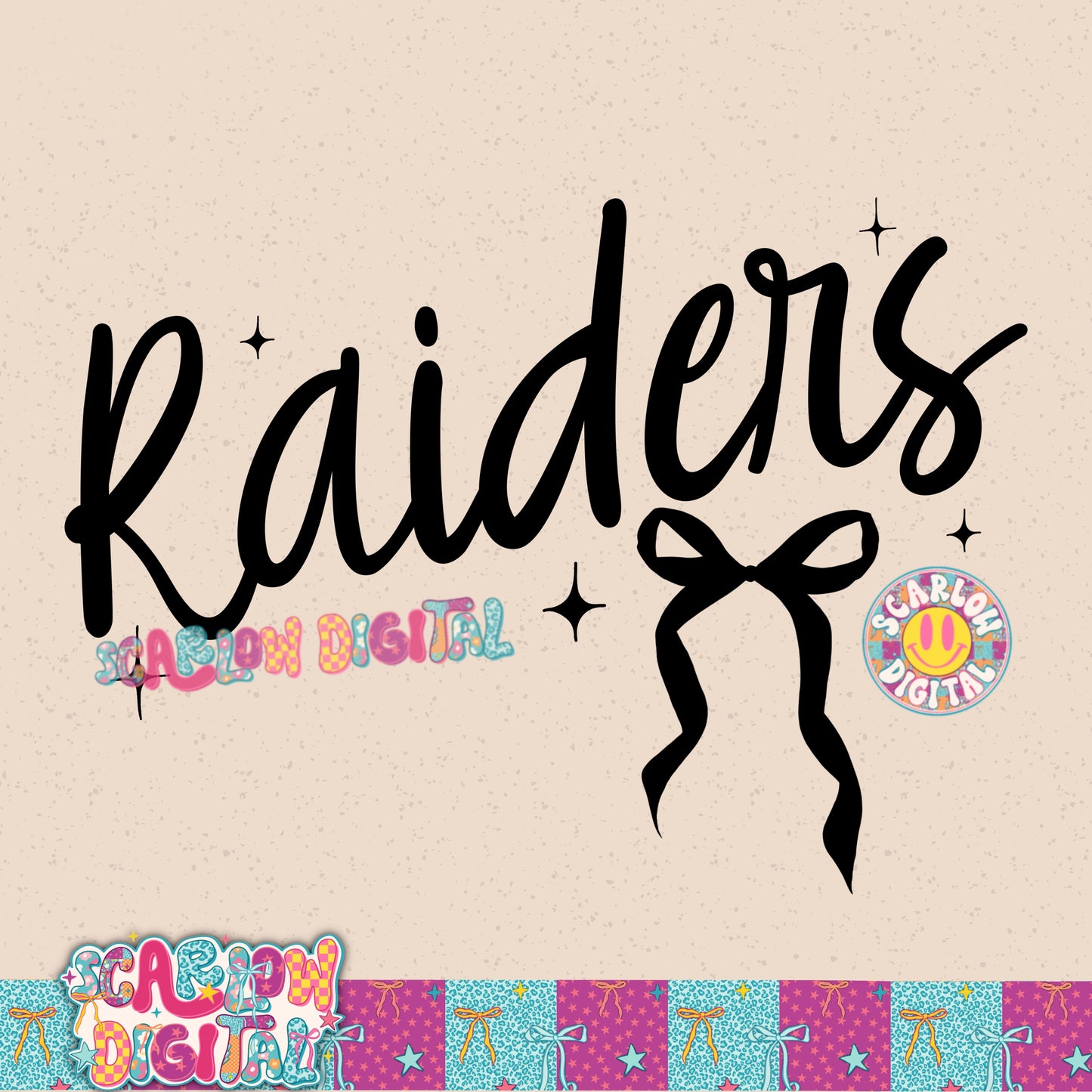 Raiders Bow PNG Digital Design