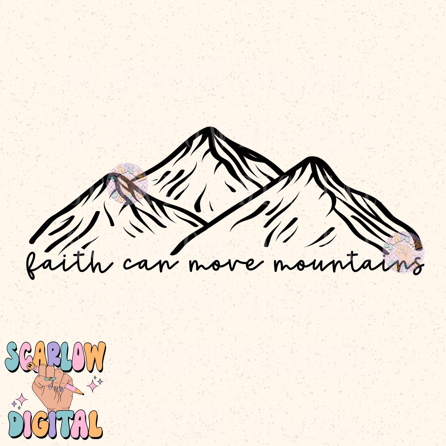 Faith Can Move Mountains PNG Digital Design