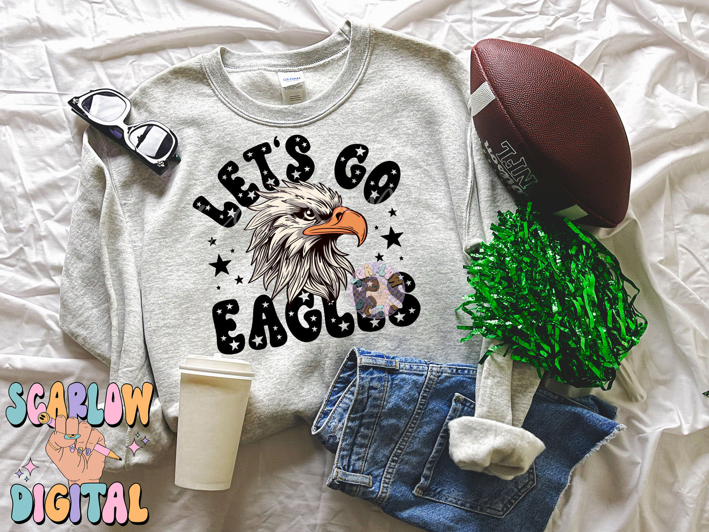 Eagles PNG Digital Design Download, sports mascot png, football png, baseball png, retro png, trendy png, sports tshirt designs, school png