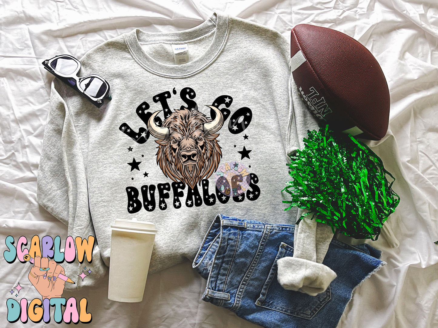 Buffaloes PNG Digital Design Download, sports mascot png, football png, baseball png, retro png, trendy png, sports shirt design, school png