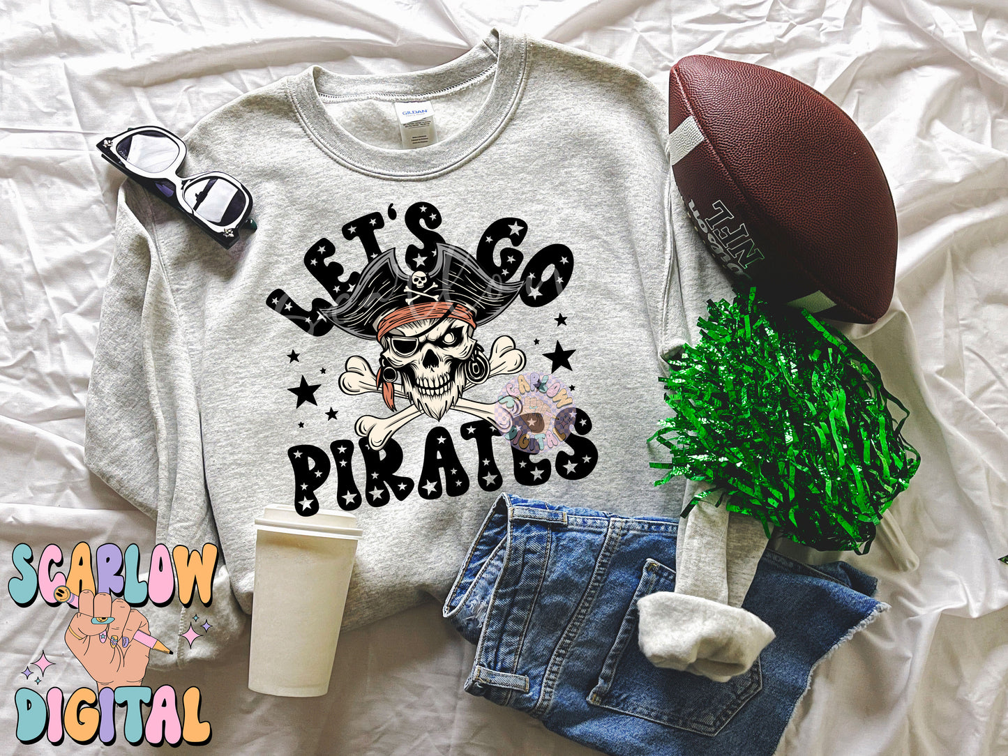 Pirates PNG Digital Design Download, sports mascot png, football png, baseball png, retro png, trendy png, sports tshirt designs, school png