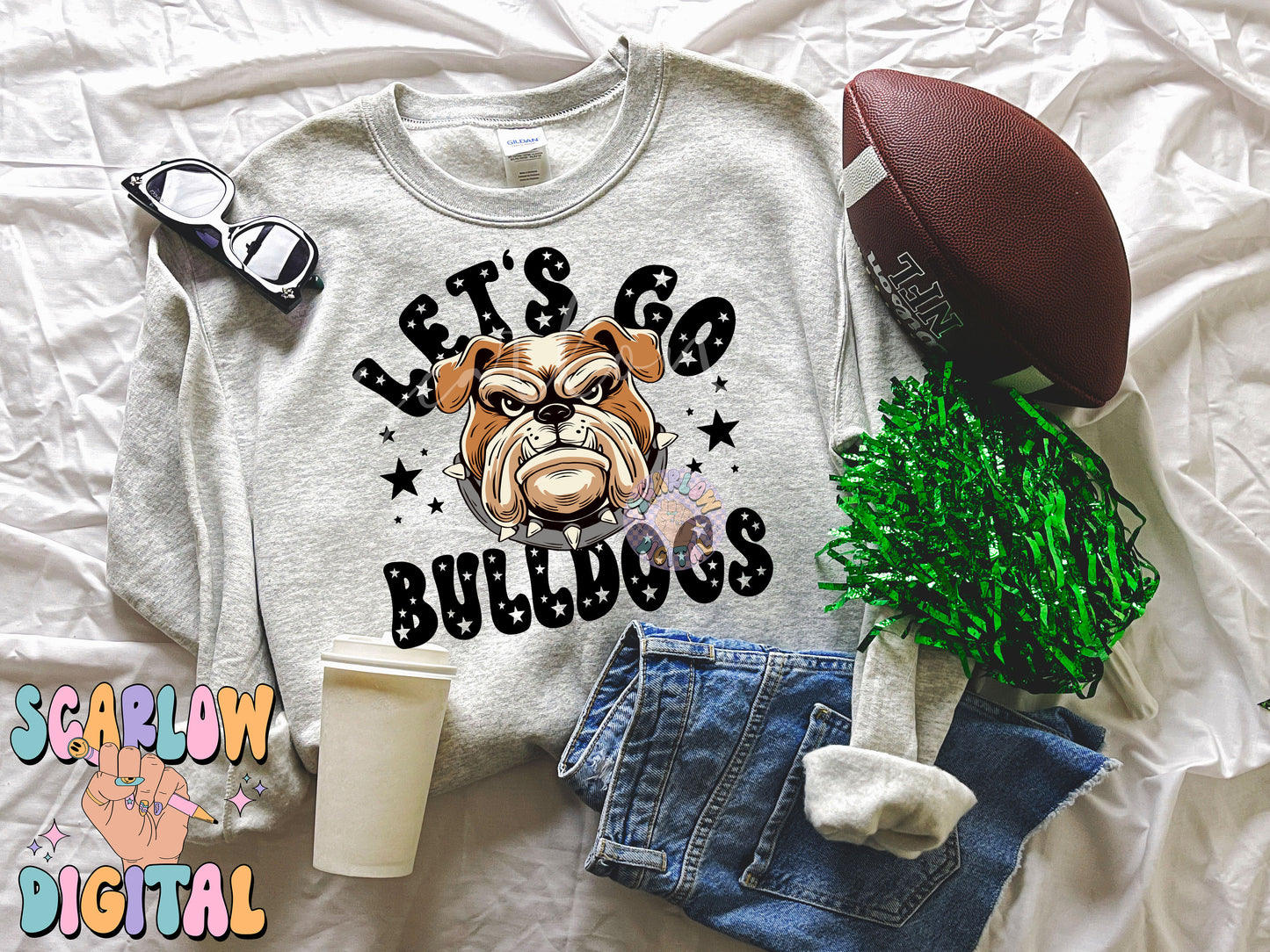 Bulldogs PNG Digital Design Download, sports mascot png, football png, baseball png, retro png, trendy png, sports tshirt design, school png