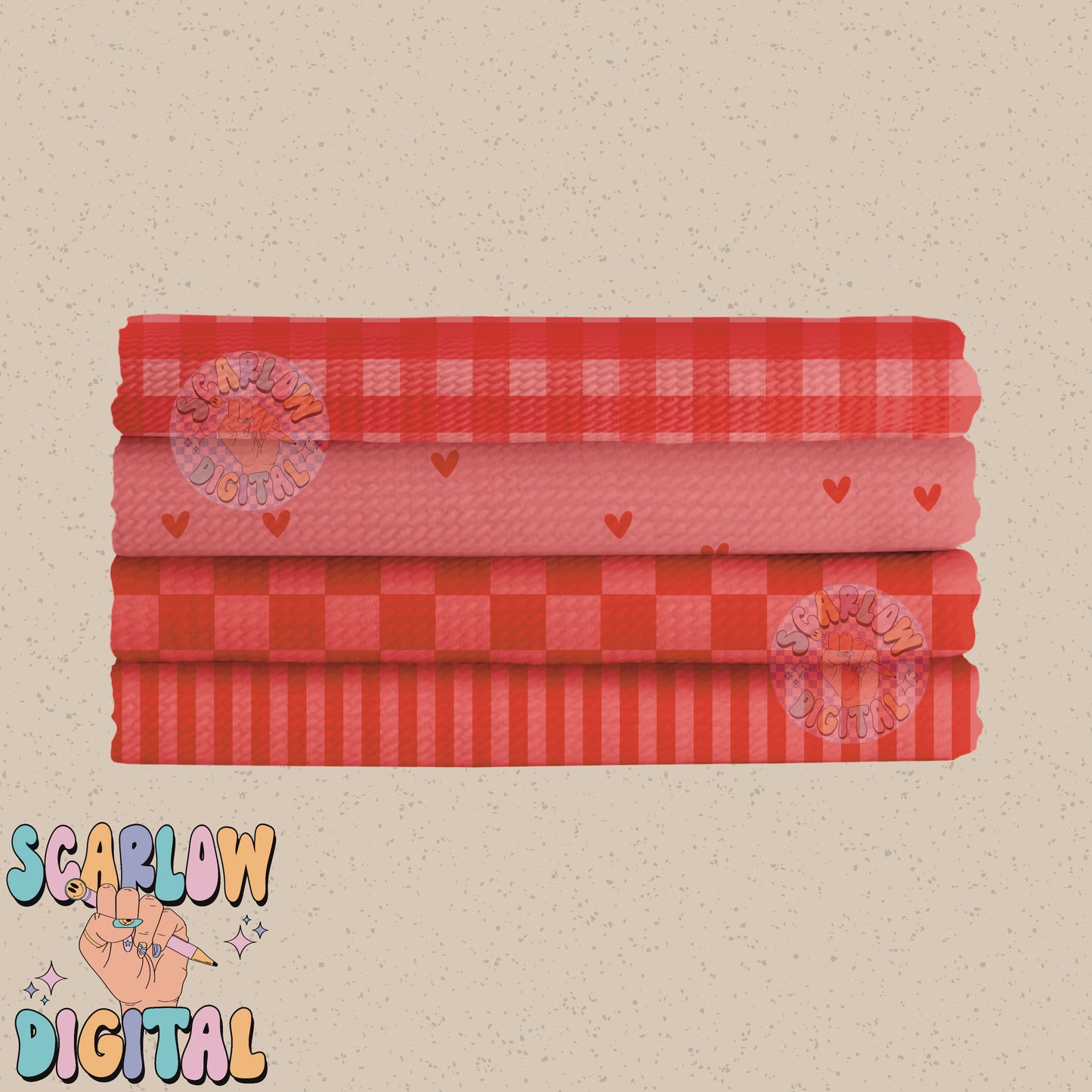 Valentine's Day Seamless Pattern Digital Design Bundle