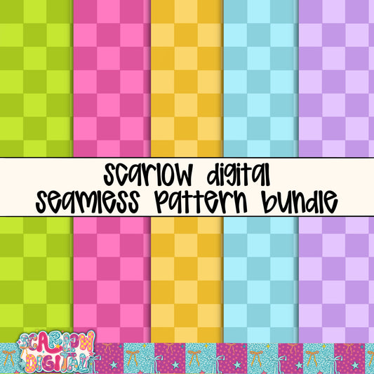 Checkers Seamless Bundle Digital Design