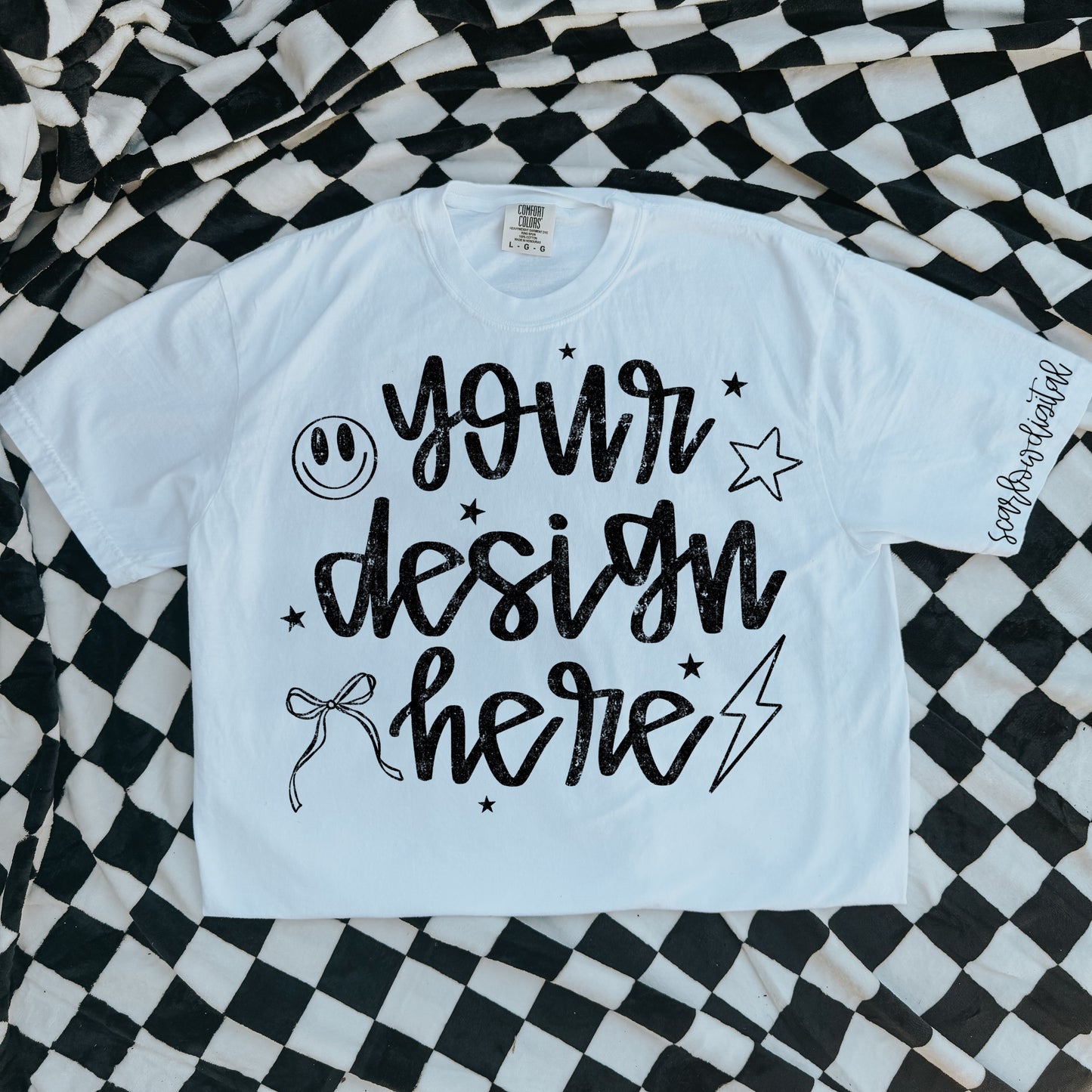 Comfort Colors White Tshirt Mockup