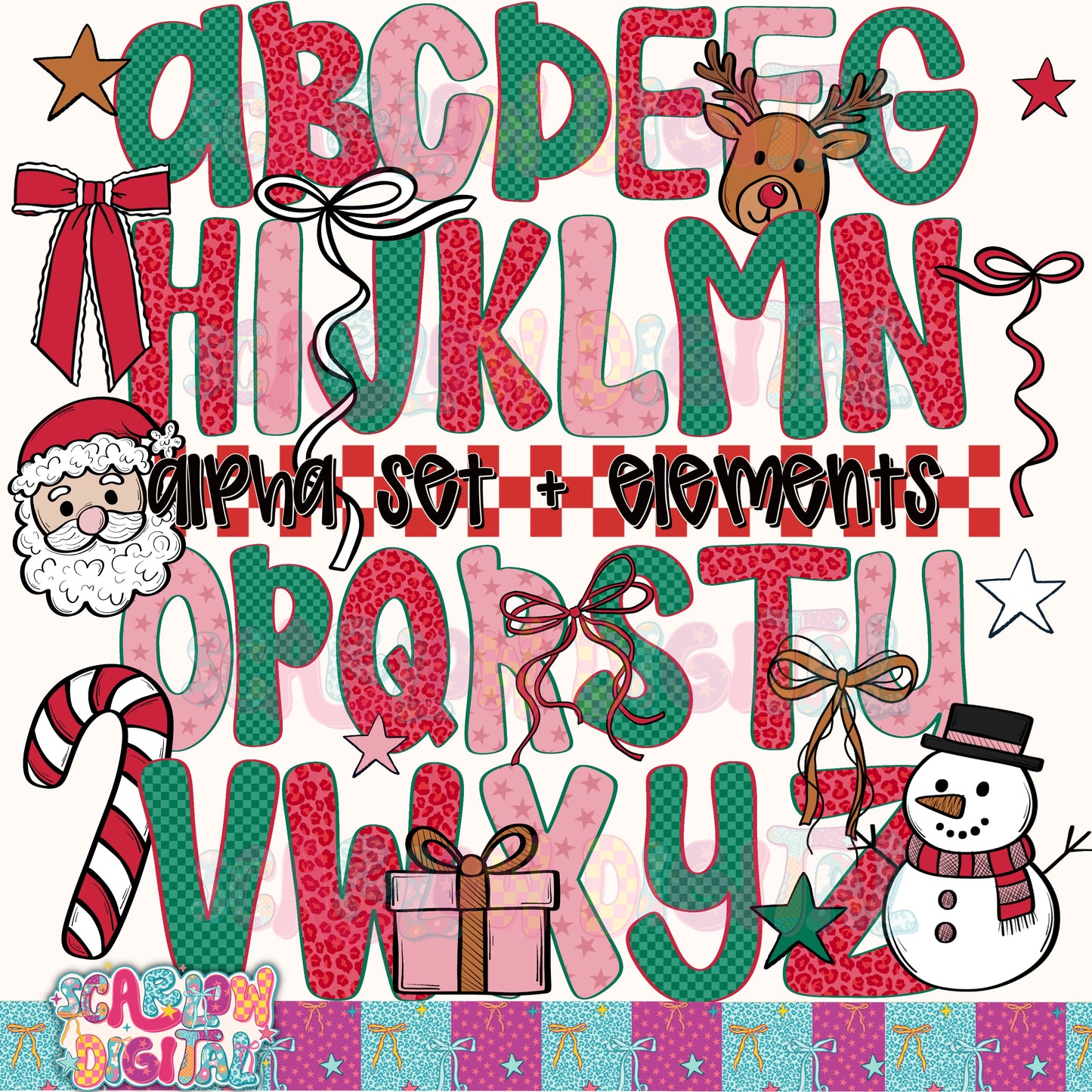 Christmas Alpha Set Digital Design