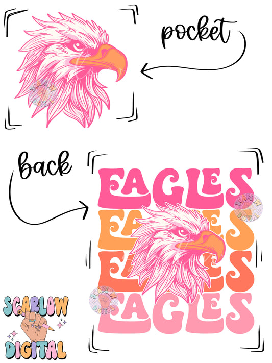 Eagles PNG Digital Design Download, sports mascot png, football png, baseball png, retro png, trendy png, sports tshirt designs, school png