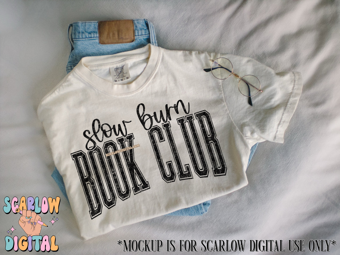 Slow Burn Book Club PNG Digital Design