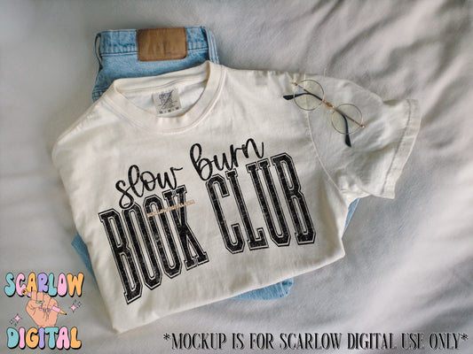 Slow Burn Book Club PNG Digital Design