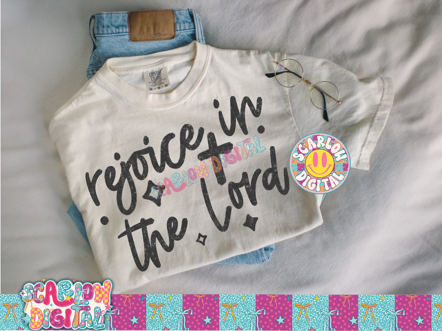 Rejoice in the Lord PNG Digital Design