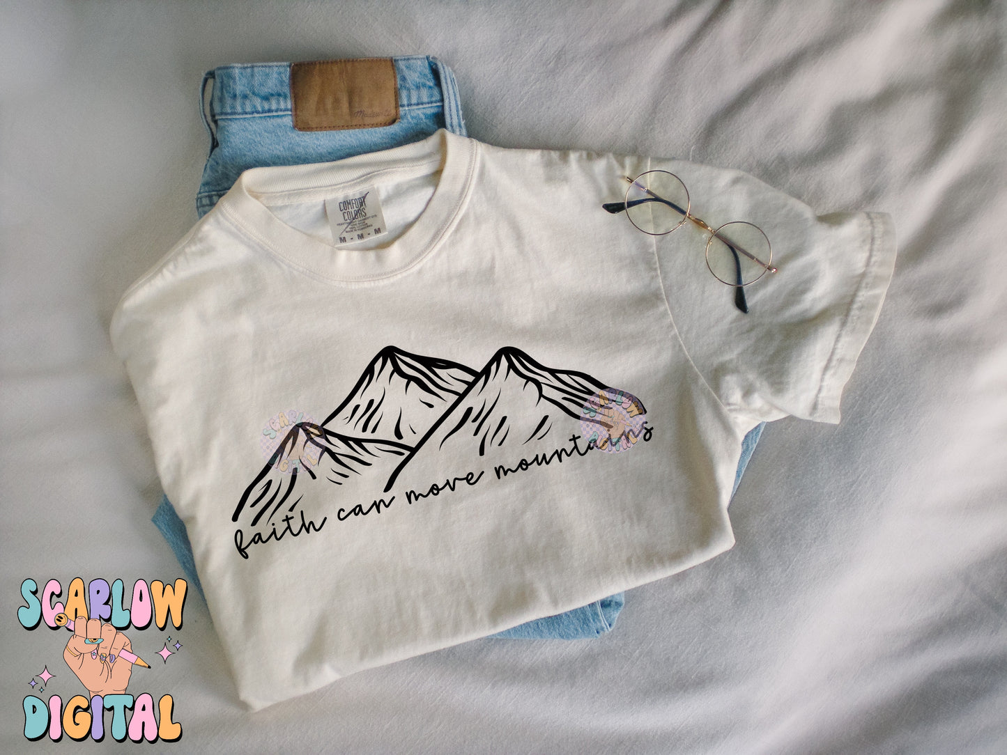 Faith Can Move Mountains PNG Digital Design