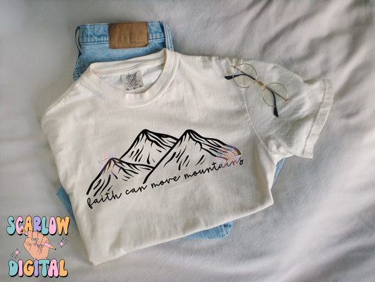 Faith Can Move Mountains PNG Digital Design