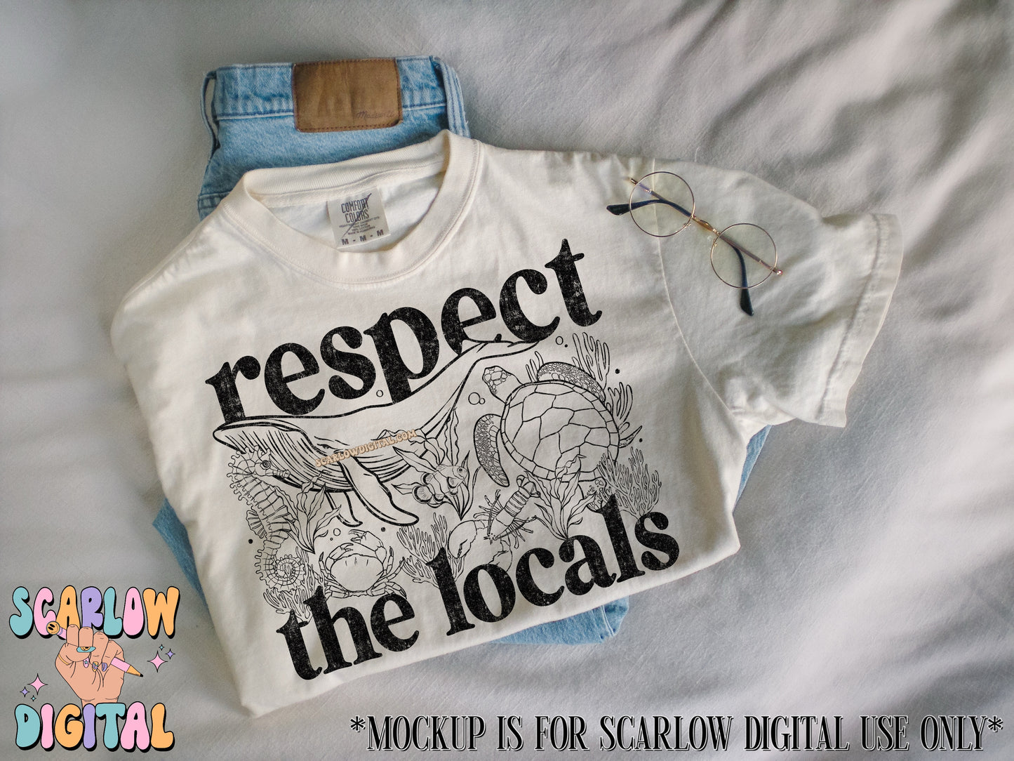 Respect The Locals PNG Digital Design