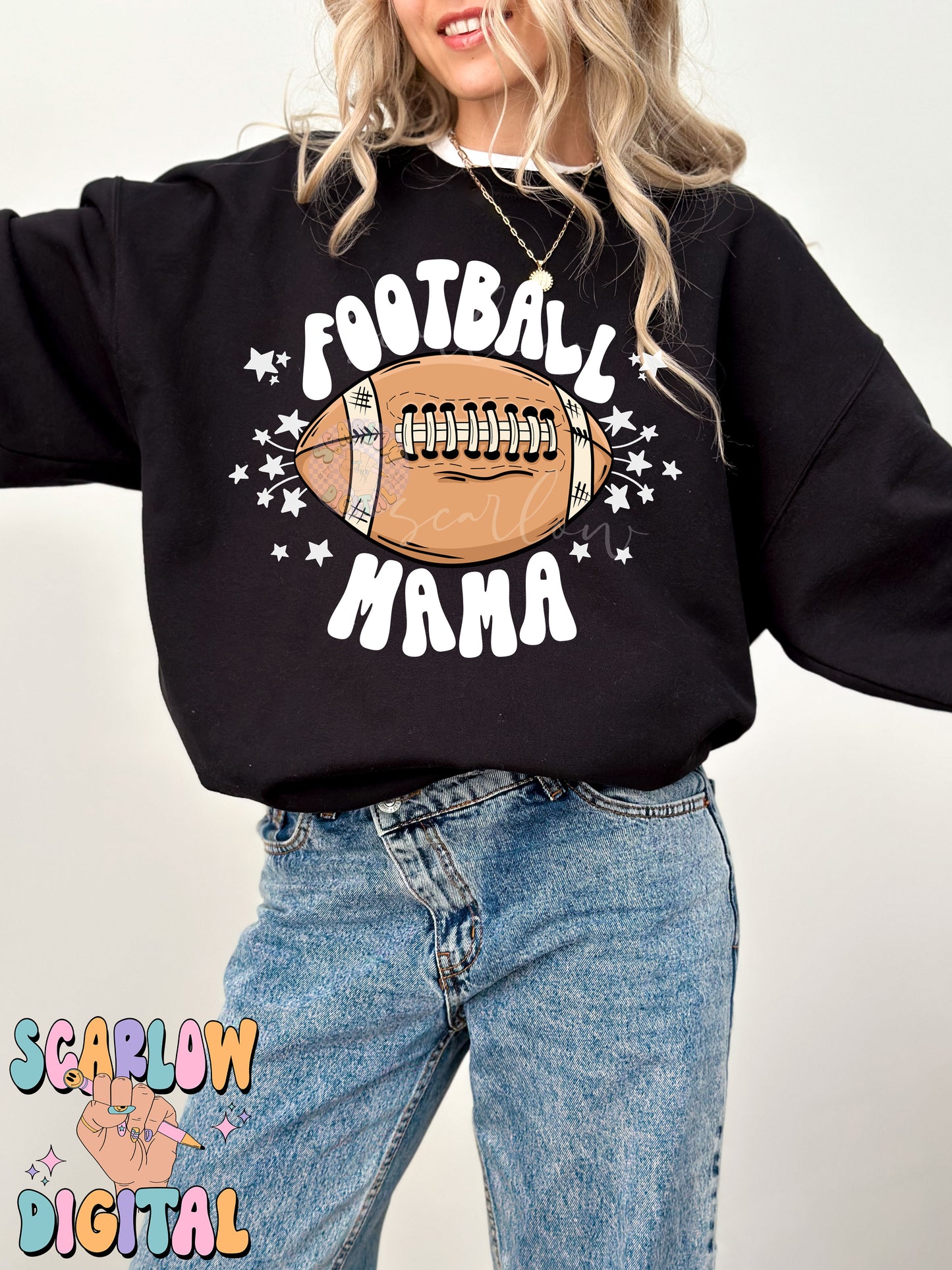 Football Mama PNG Digital Design