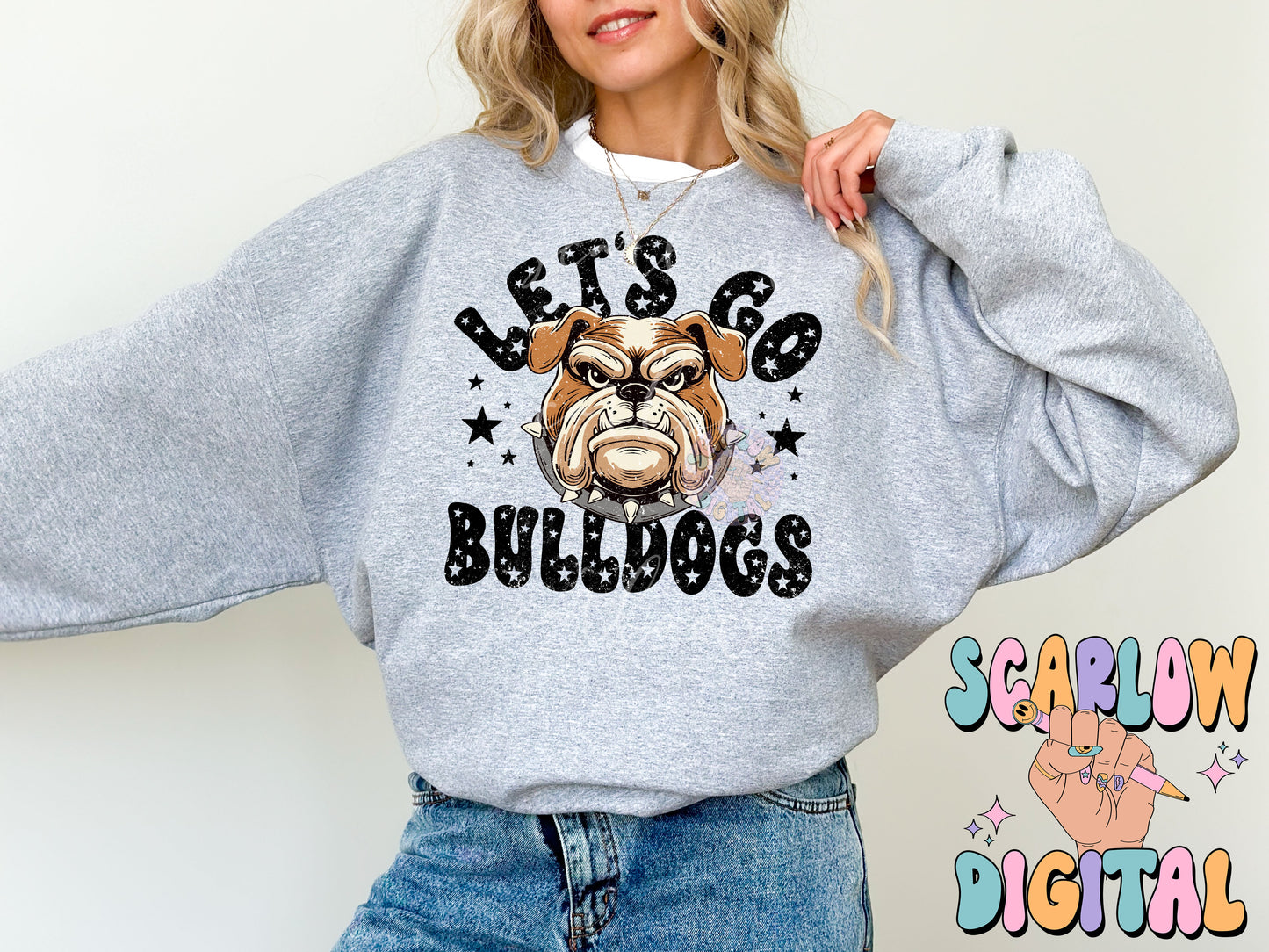 Bulldogs PNG Digital Design Download, sports mascot png, football png, baseball png, retro png, trendy png, sports tshirt design, school png