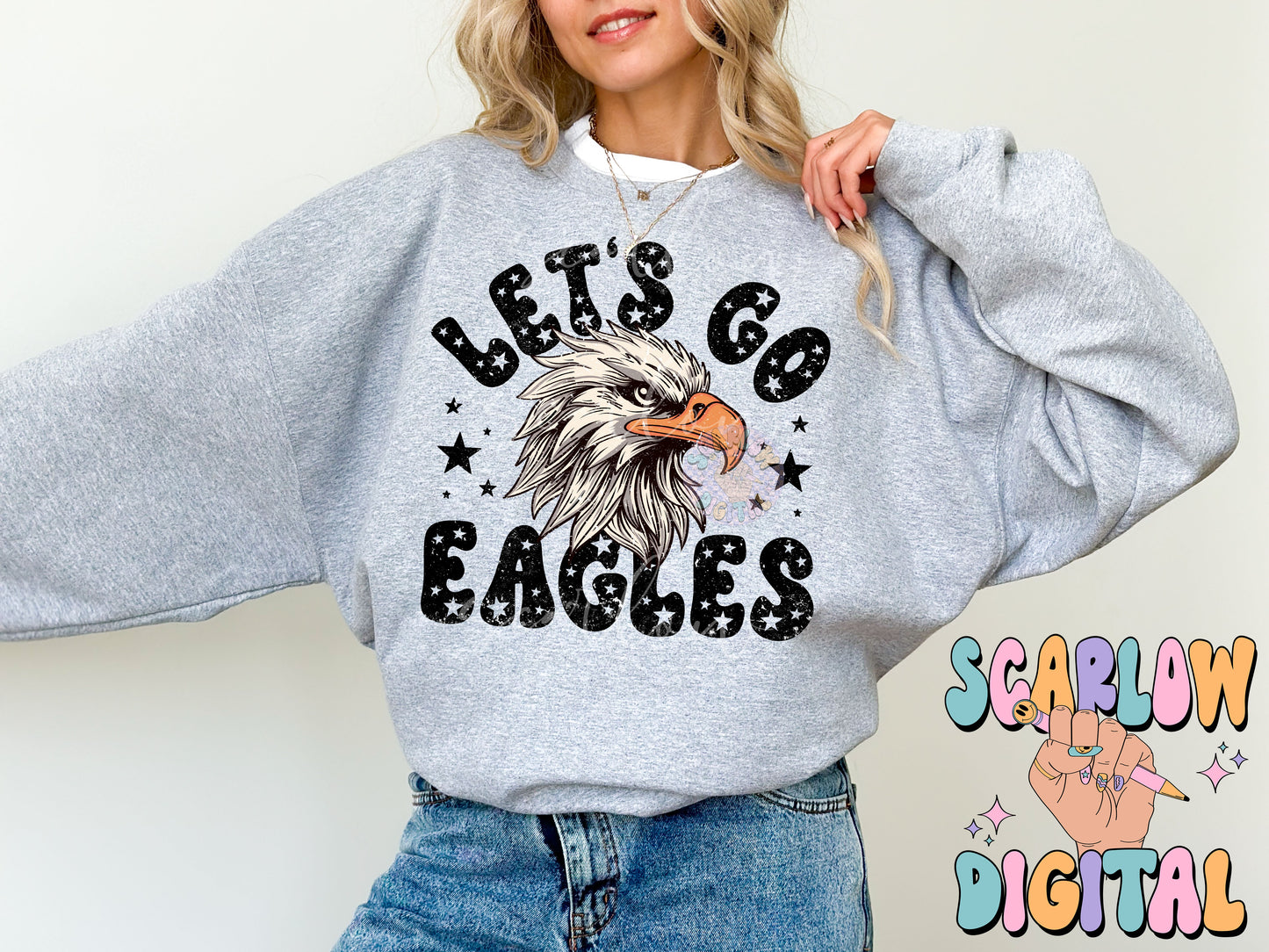 Eagles PNG Digital Design Download, sports mascot png, football png, baseball png, retro png, trendy png, sports tshirt designs, school png