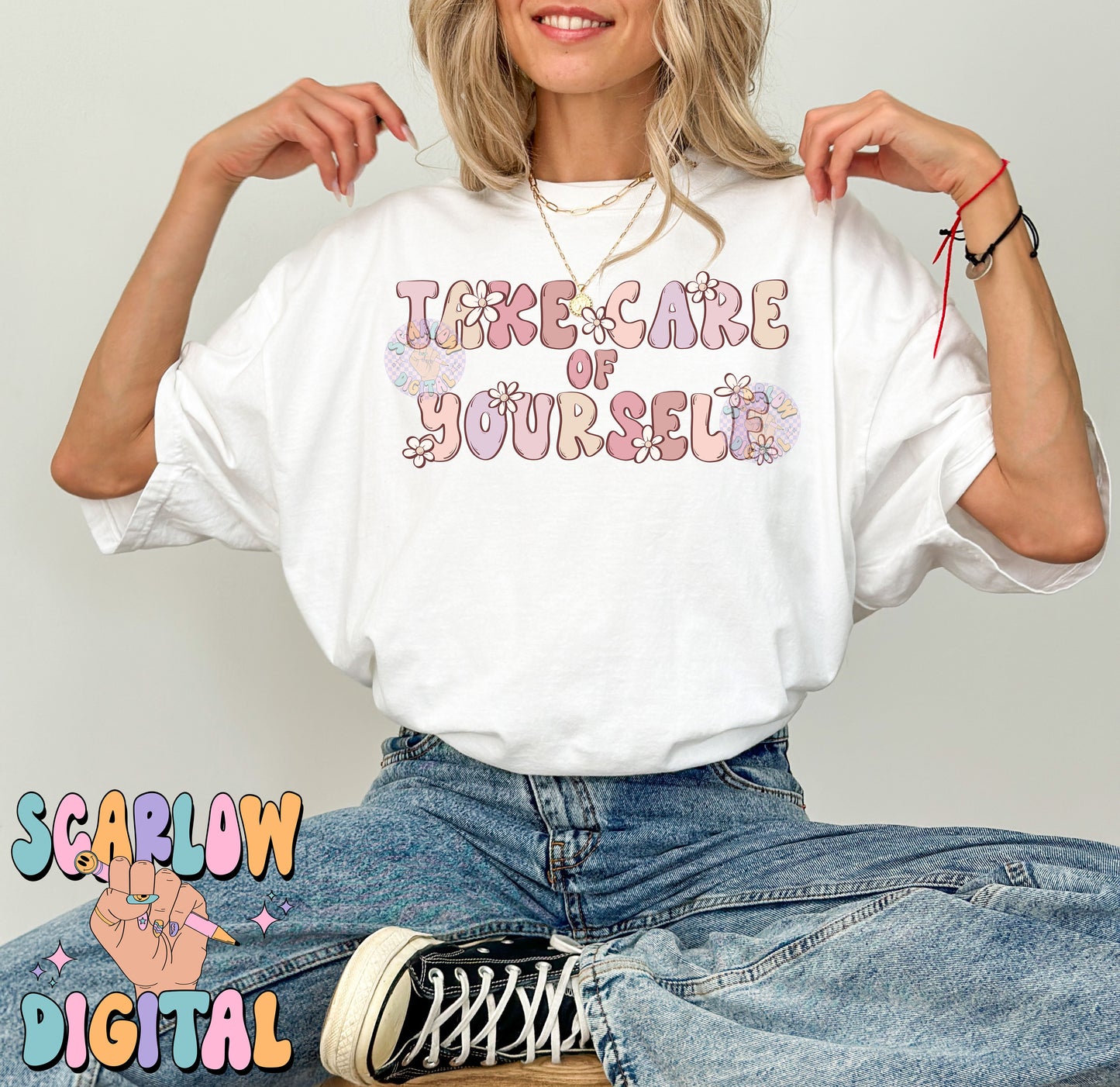 Take Care of Yourself Front and Back PNG Bundle Digital Design