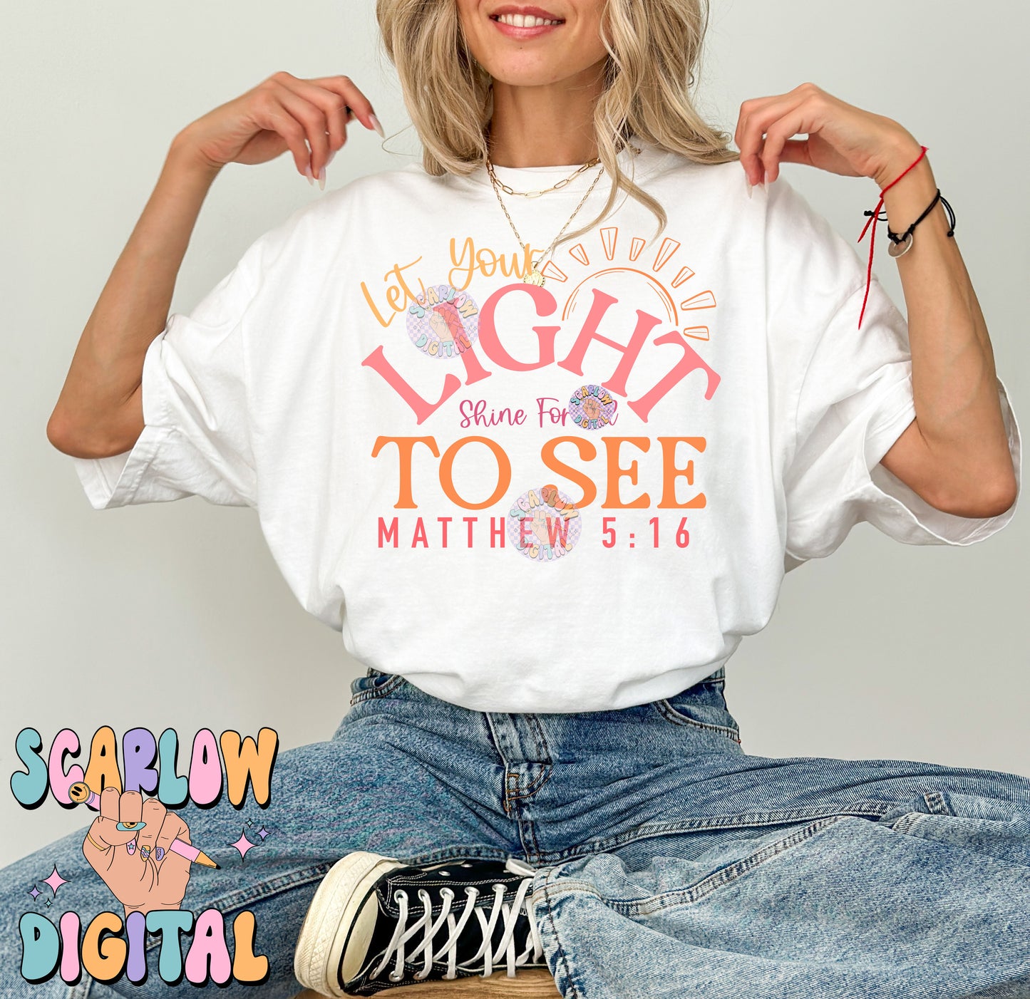 Let Your Light Shine For All to See PNG Digital Design Download, matthew 5:16 png, christian png, bible verse png, sunshine png, happy png