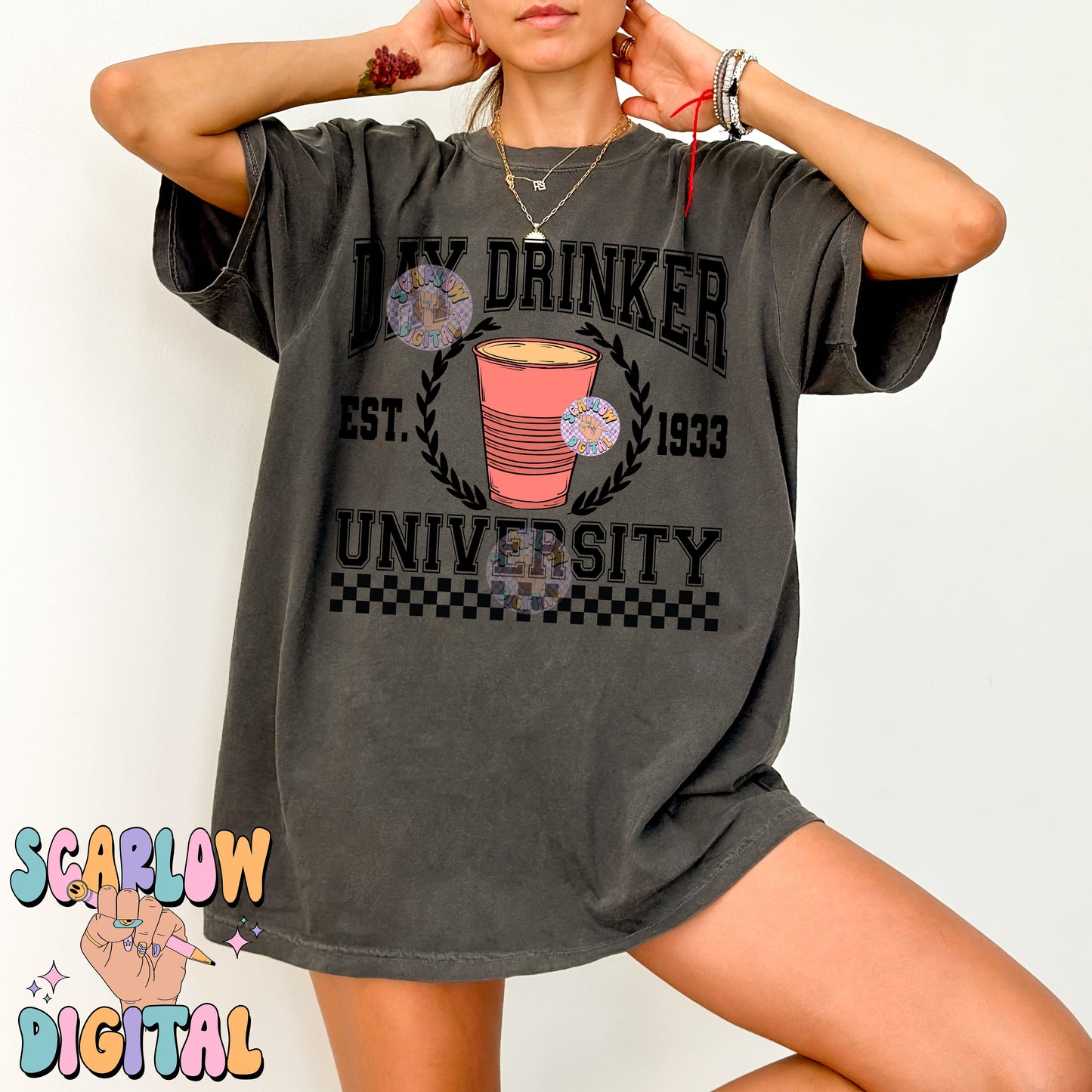 Day Drinker University PNG Digital Design Download, funny sublimation designs, alcohol png, men's png designs, png for men, adult png files