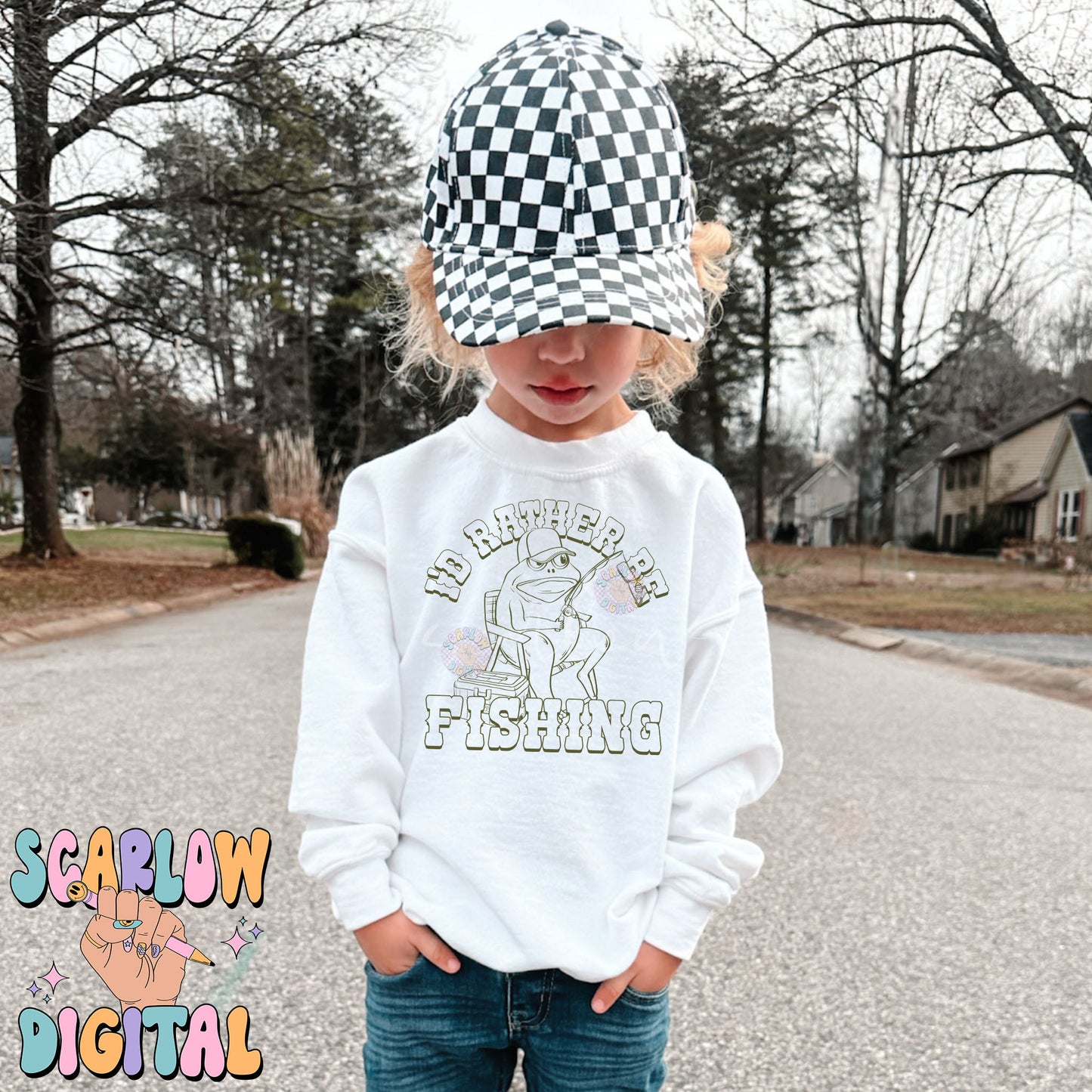 Rather Be Fishing PNG Digital Design