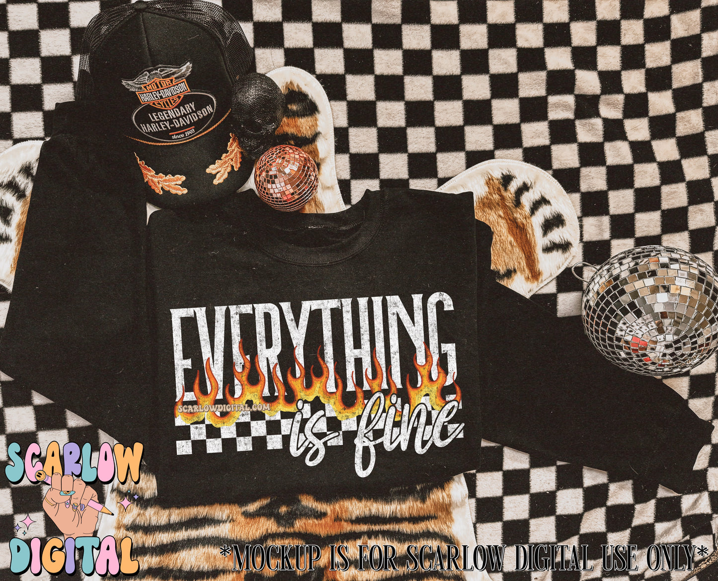 Everything is Fine PNG Digital Design