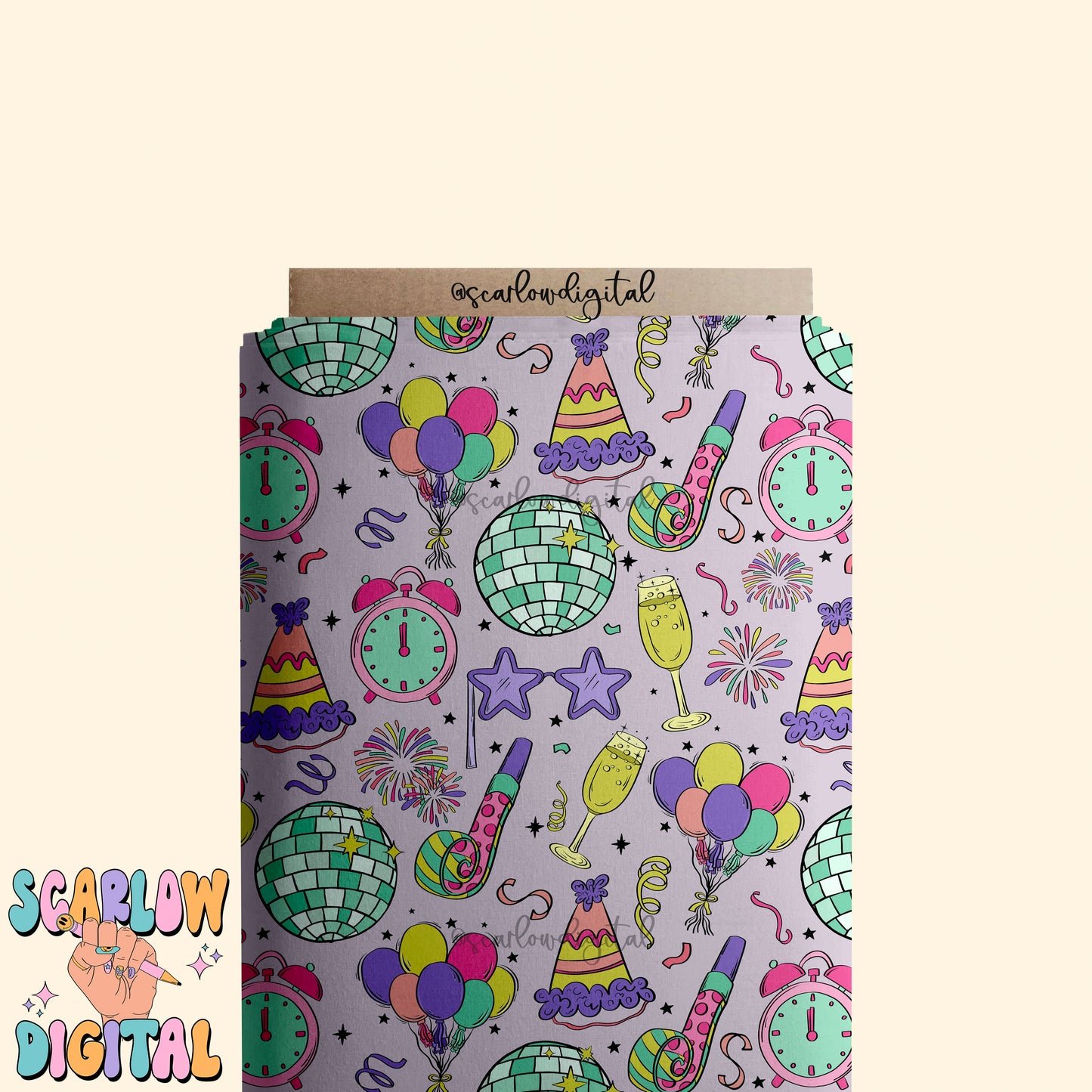 New Years Seamless Pattern Sublimation Digital Design Download, party seamless, happy new years seamless, disco seamless, fireworks seamless